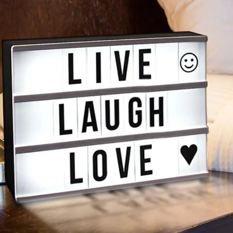 Cinematic Light Up Box With 90 Letters Symbols Wedding Party - Foto 6