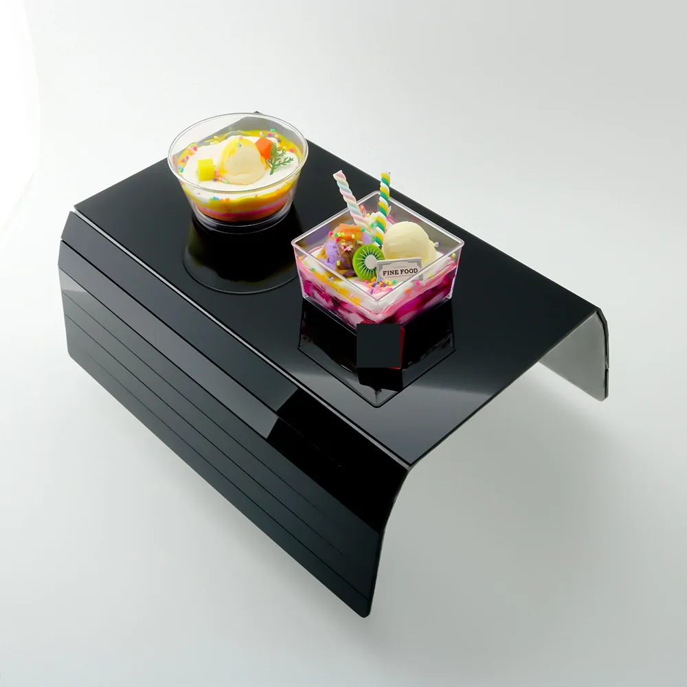 Acrylic Sofa Arm Tray Table Arm Rest Protector Universal Drink Holder