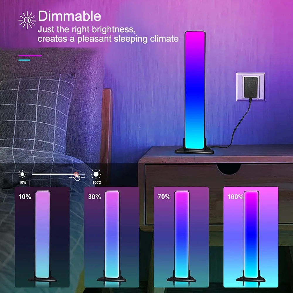 Flow Pro LED Smart Light Bars RGBIC Ambiance Backlights Kit with Music Sync for Bedroom TV Ambient Lighting