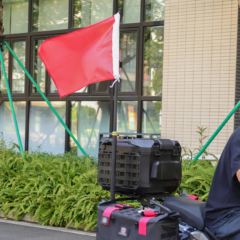 SMNU Flexible Extendable Aluminum Alloy Flagpole for Bicycles and Motorcycles with Adjustable Mounting for Bike Motorcycle Flags
