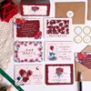 Serie Rosa: Sello Adhesivo para Sobres de Tarjetas de Felicitación