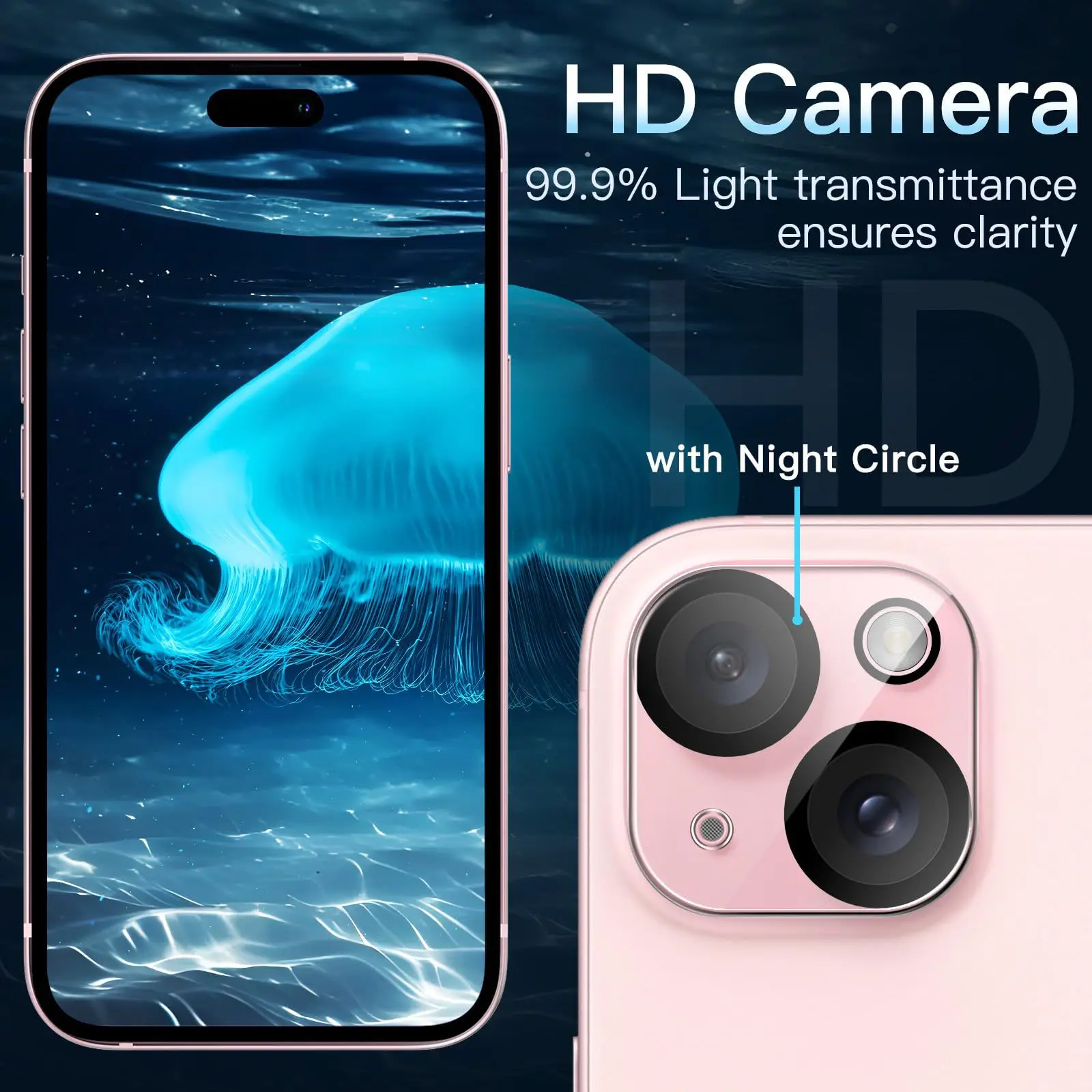 HD Clear Camera Lens Protector Tempered Glass Screen Protector for iPhone 16 15 Pro Max 14 13 12 11 Xr Xs Max 7 8 Redmi Note 11
