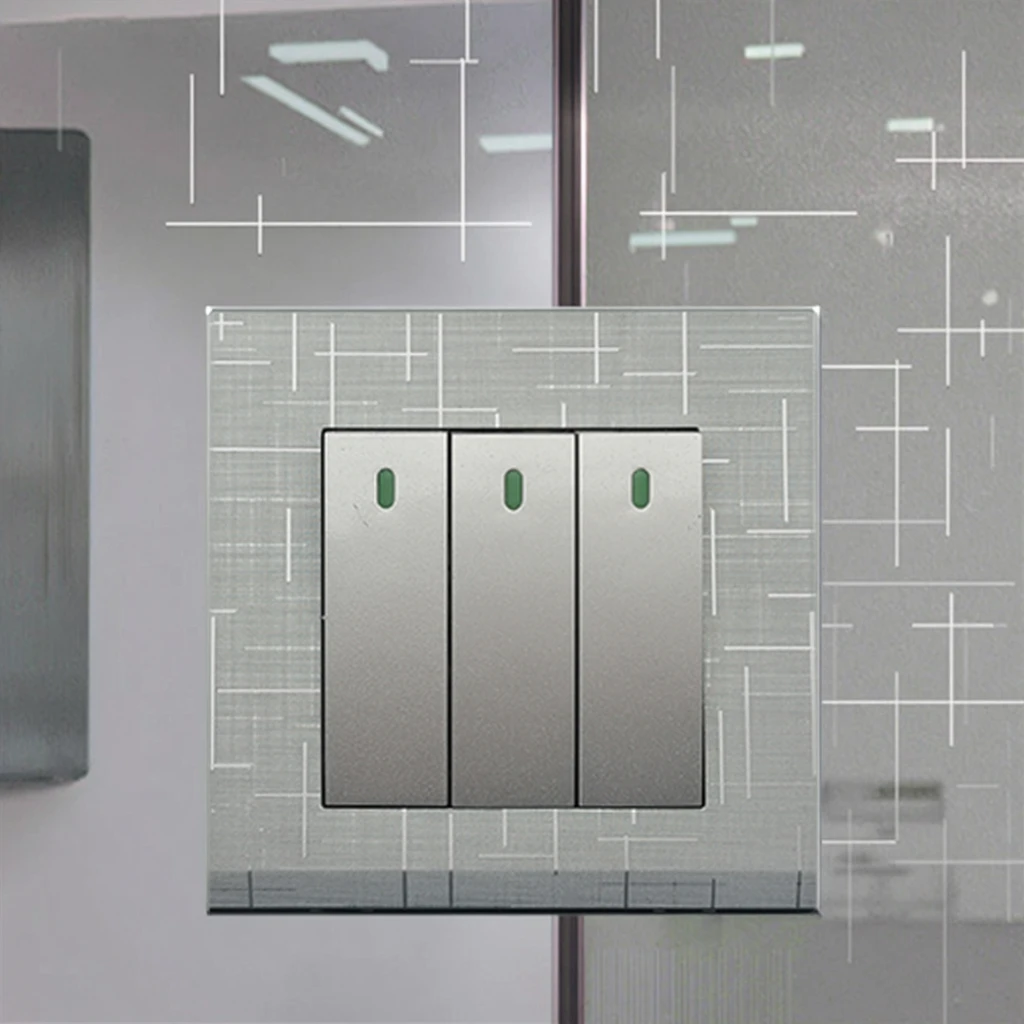 VNX Meteor Silver Series Wall Switch 3gang 1/2 Way Wall Switch