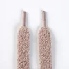 Brown plush shoelaces