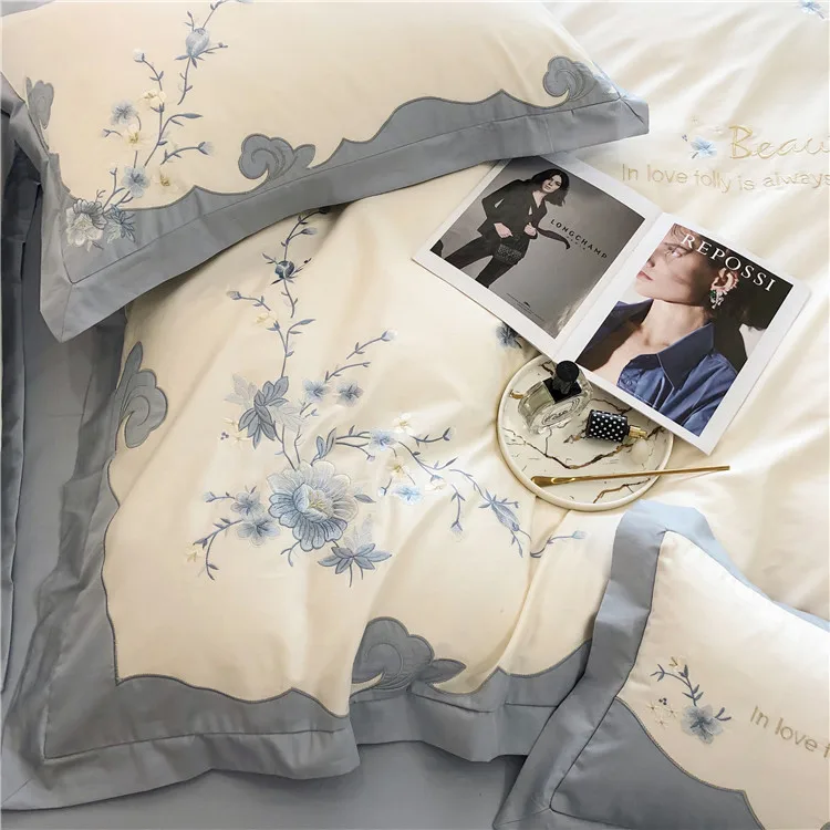 Bridal Bed Sheet Bedding Set Wedding Embroidered Winter Bed Sheets