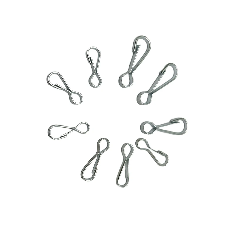 30mm-120mm 4293 Simple Hook Lanyard Metal Spring Clips Snap Hook Lobster Clasp Practical Hook Fittings