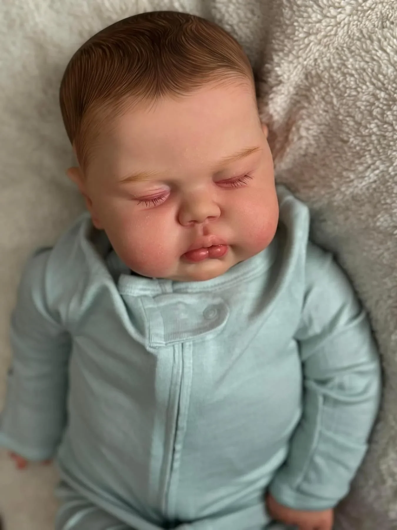 NPK 24Inch Pickle in Soft Cloth Body Lifelike Reborn Toddler Hand Painted Hair Cuddly Baby Girl Doll Baby