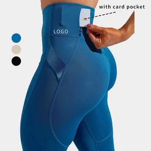 2026 Hot Sale Nylon Spandex Leggings Women Plus Size High Waist Butt Lift Zipper Pocket Breathable for Gym Yoga Workout Wear
