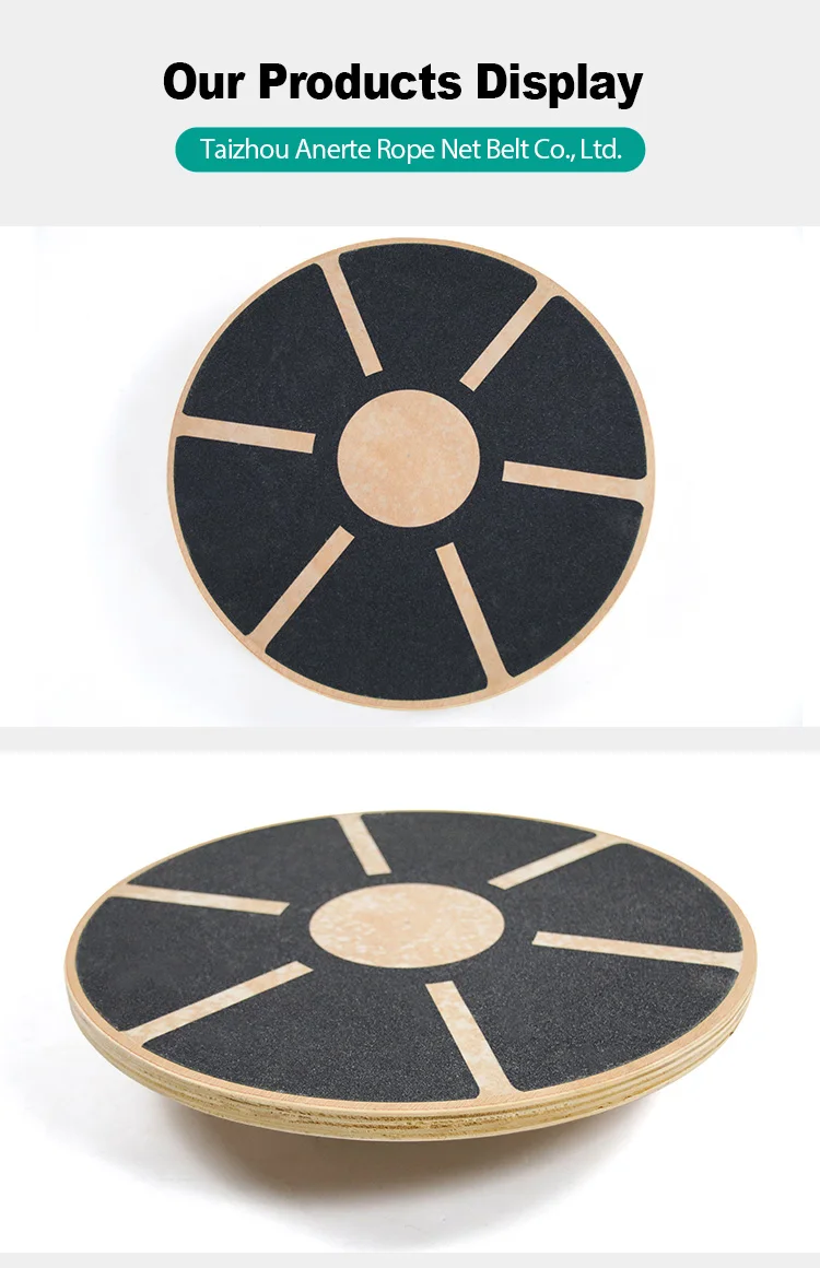 Wooden Wobble Balance Board Core Strength Exercise Fitness Accessory