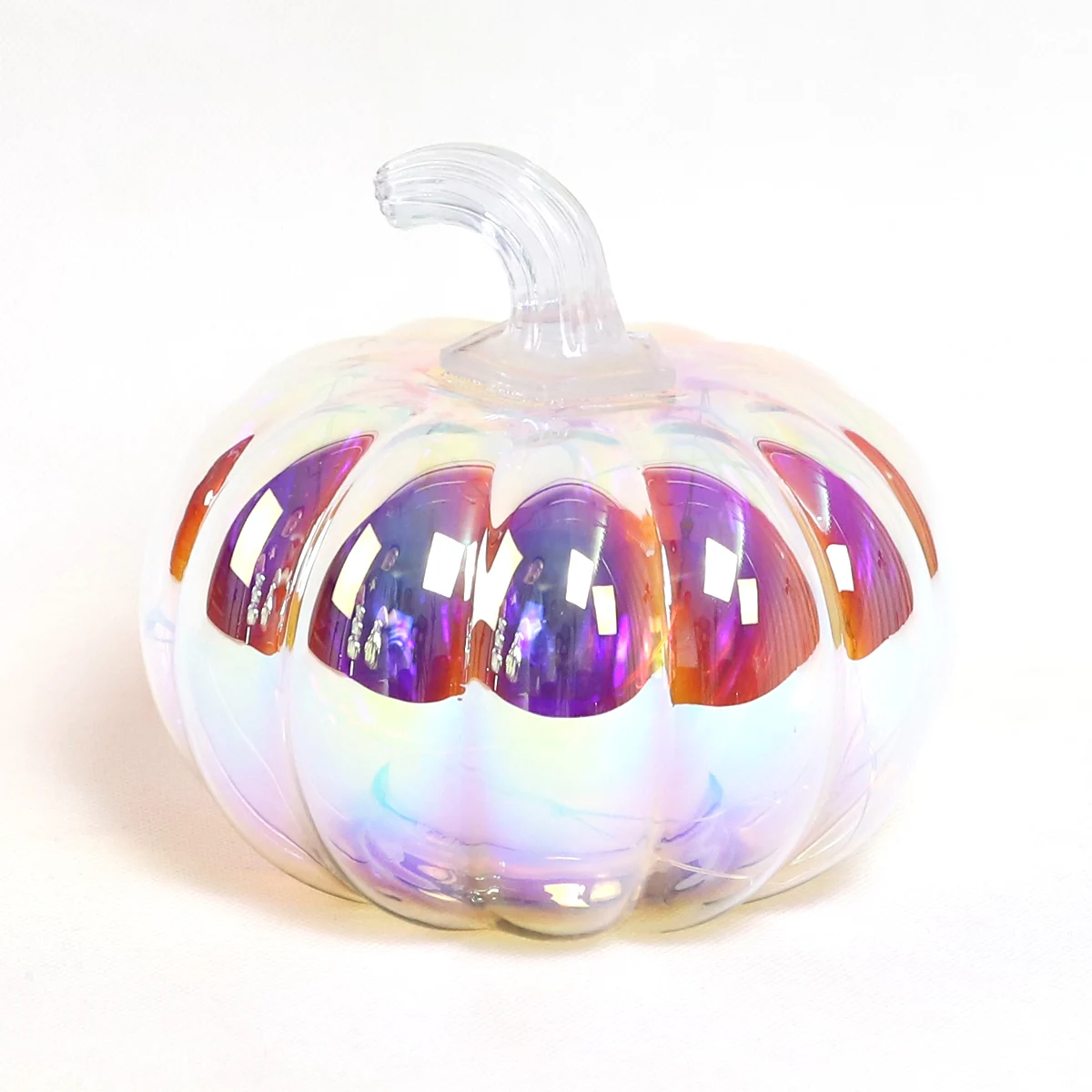 battery operated glass artificial pumpkins light with timer halloween table decor for fall wedding Thanksgiving halloween