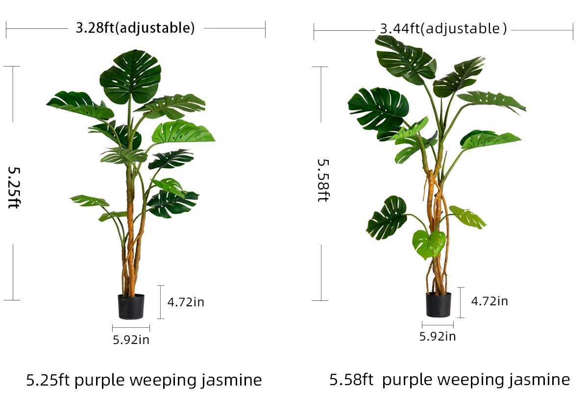 Artificial Plants Greenery Realistic Plastic Tree Potted Simulation Greenery Real Touch Leaves Indoor Home Outdoor Decoration details