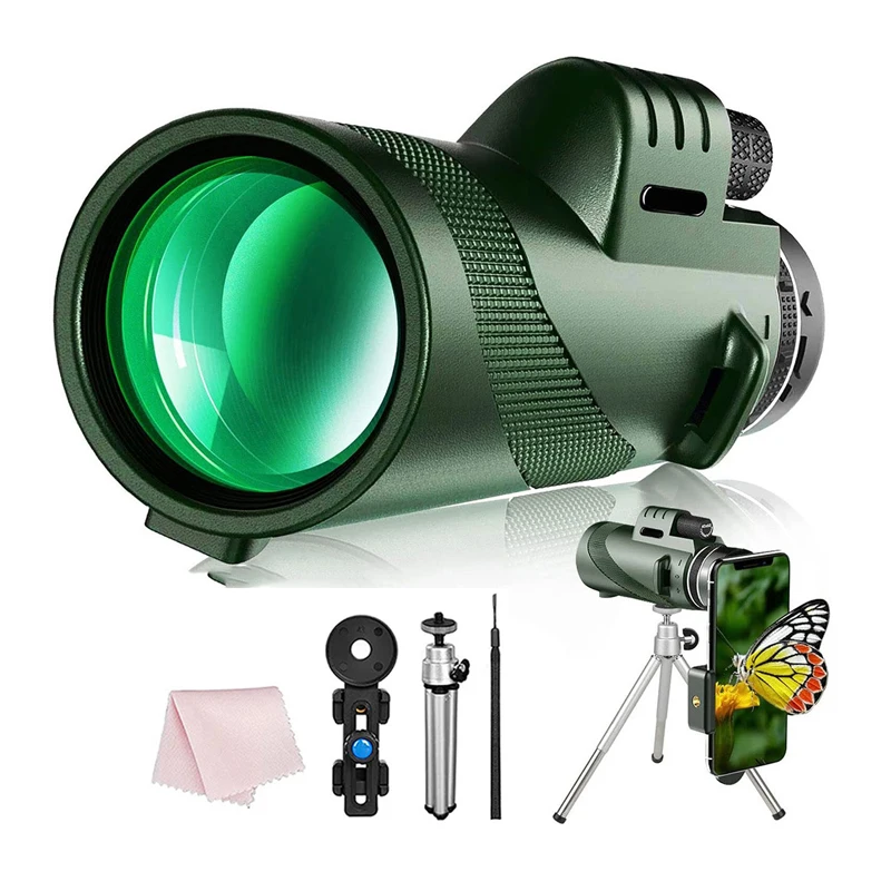 Telescopio Monoculare Potente Con Zoom HD 80x100, Binocolo - Foto 4