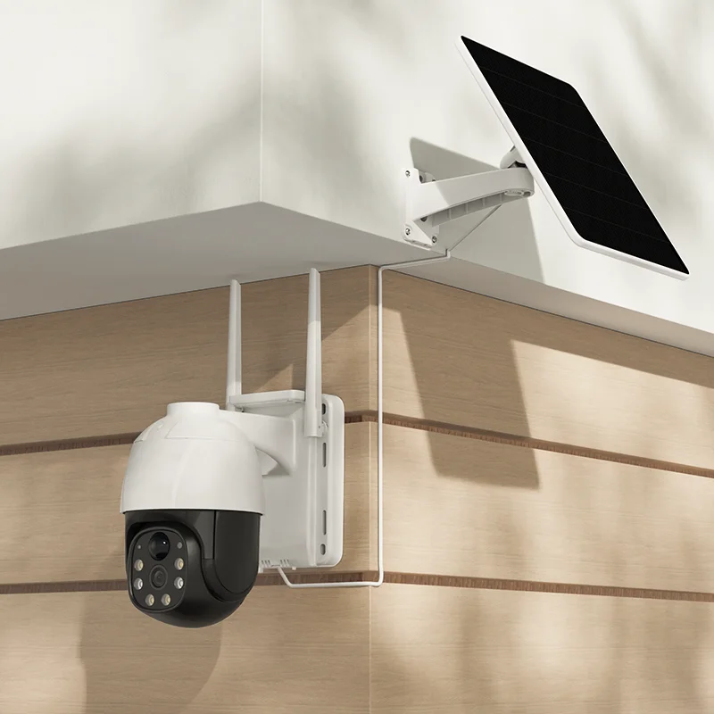 Xiaovv Solar Cctv Camera 4g Sim Card Ptz 3MP Motion Detection Outdoor PTZ  Camera Battery Replacement Long Battery Life Camera