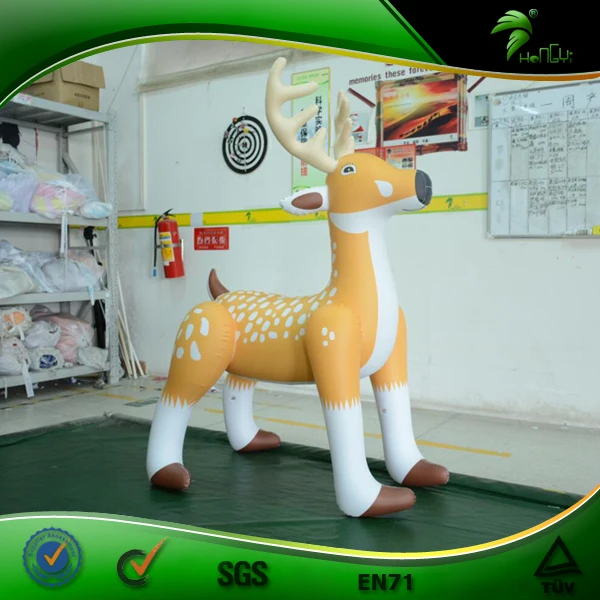 Hongyi Sph Inflatable Animals Squeaky Inflatable Deer Toy Air Blown Inflatable Cartoon Reindeer