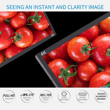 SEETEC P133-9HSD 13.3 Inch Aluminum Design IPS Broadcast LCD Monitor 1920 X 1080 with 3G-SDI   AV YPbPr Factory Direct detail image