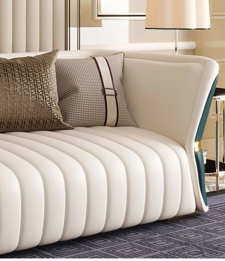Light Luxury Modern Leather Sofa Combination Simple Living Room Furniture