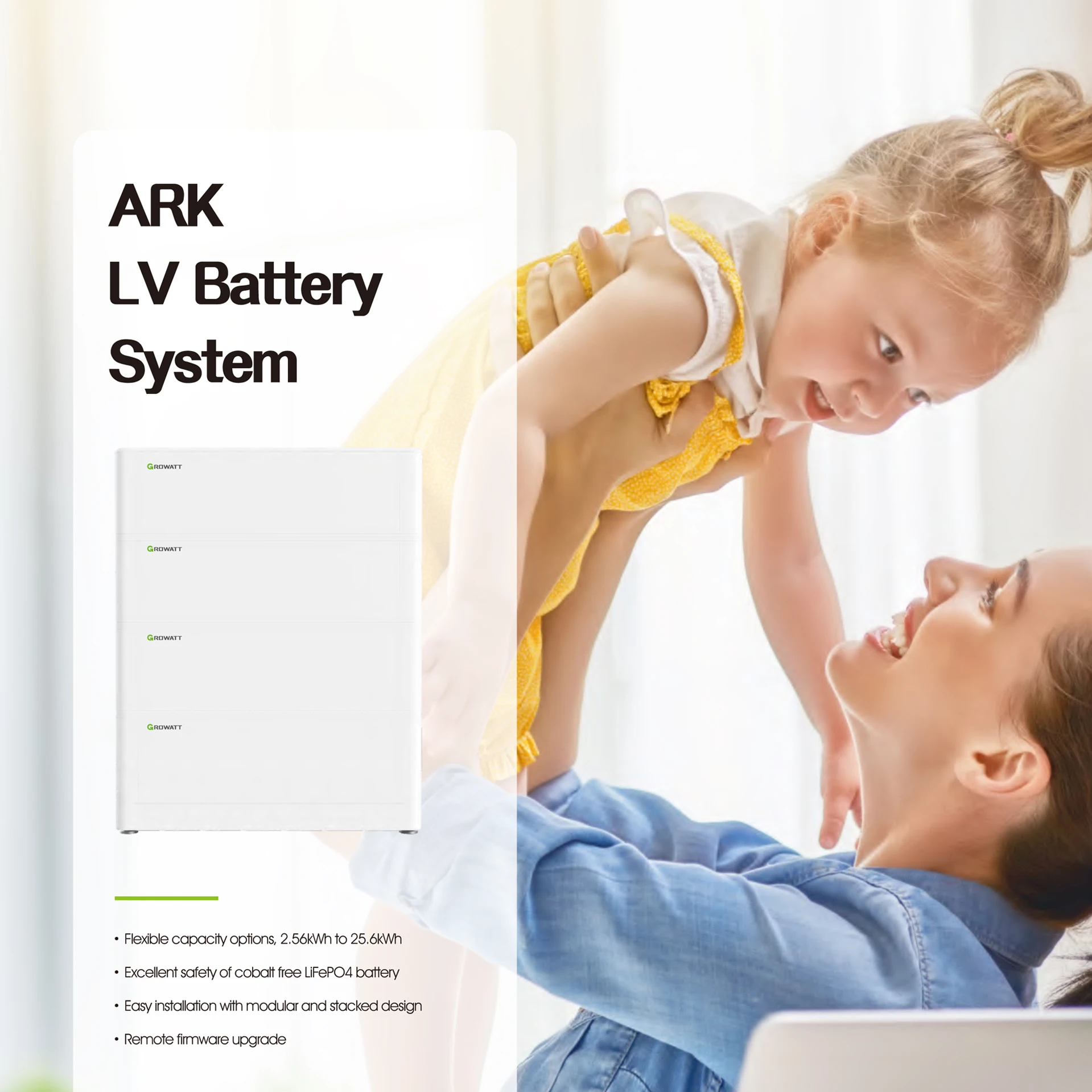 Growatt Ark Battery System 48v 2.56kwh To 25.6kwh 51.2v 100ah 200ah