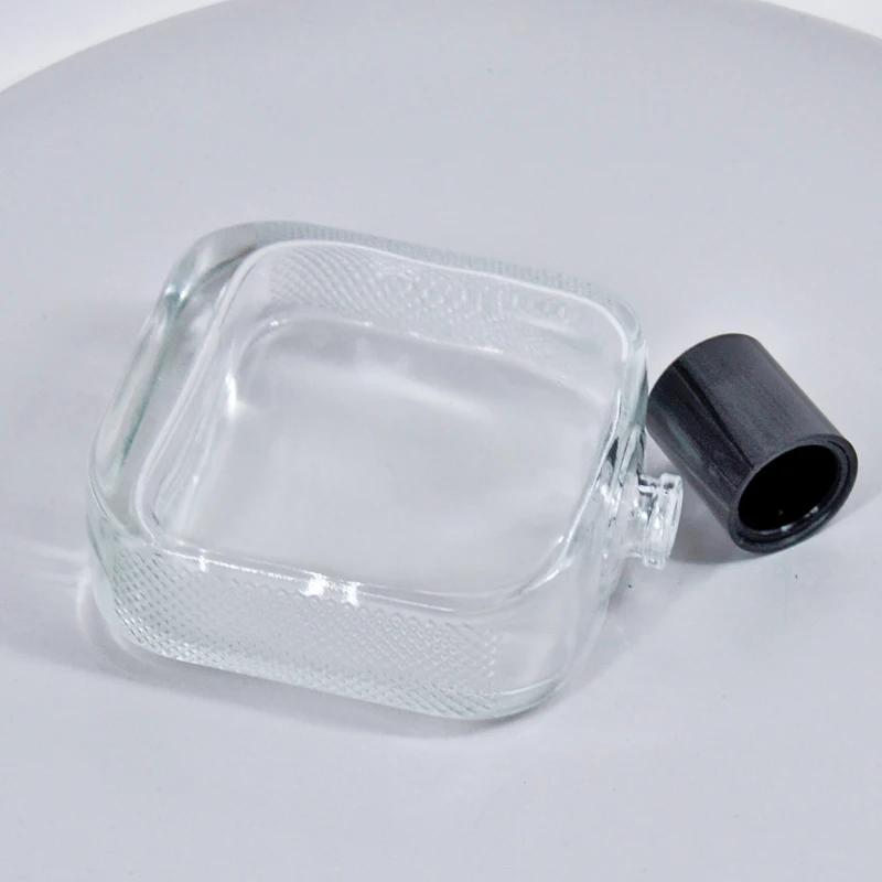New Design 30ml 50ml 100ml Empty Clear Rectangle Shape Sprayer Perfume Glass Bottle