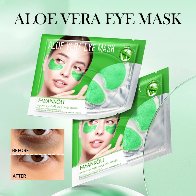 OEM FAYANKOU Private Label Aloe Vera Augenmaske Multi-Effekt Straffend  Nhrend fr Trockene Haut Entfernt Augenringe Anti-Falten