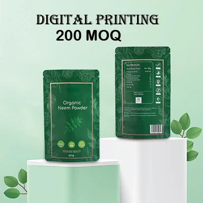 Custom Printed Heat Sealed Eco Friendly Small Empty Tea Packaging Recyclable Compostable Mylar Bags Tea Pouch With Window details