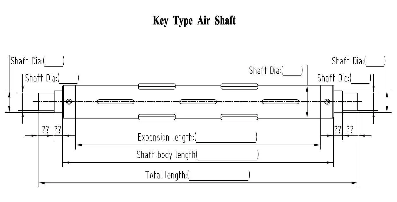 1 Inch Ruian High Quality Steel Pneumatic Air Expanding Pad Shaft For