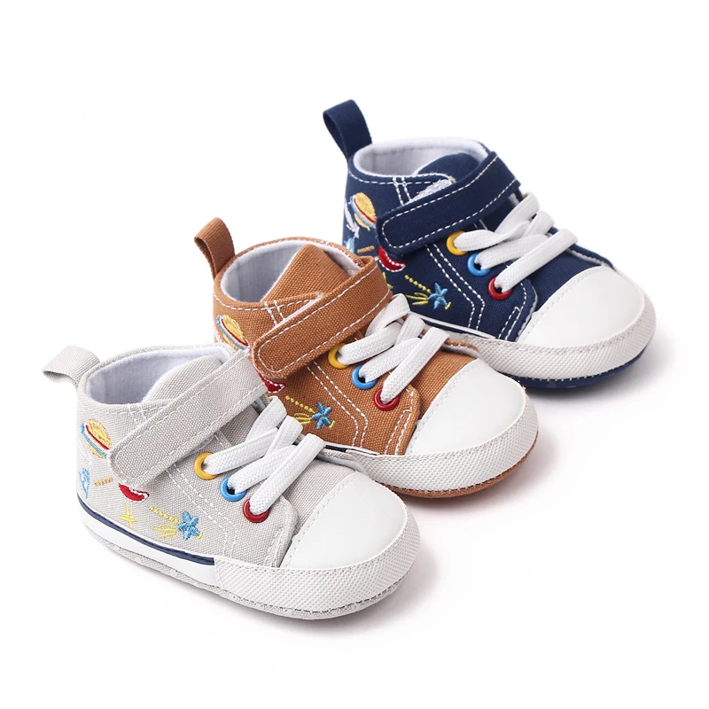 Directly Factory Wholesale Canvas Baby Toddler Infant Sneakers Shoes Newborn Baby Shoes for Boys