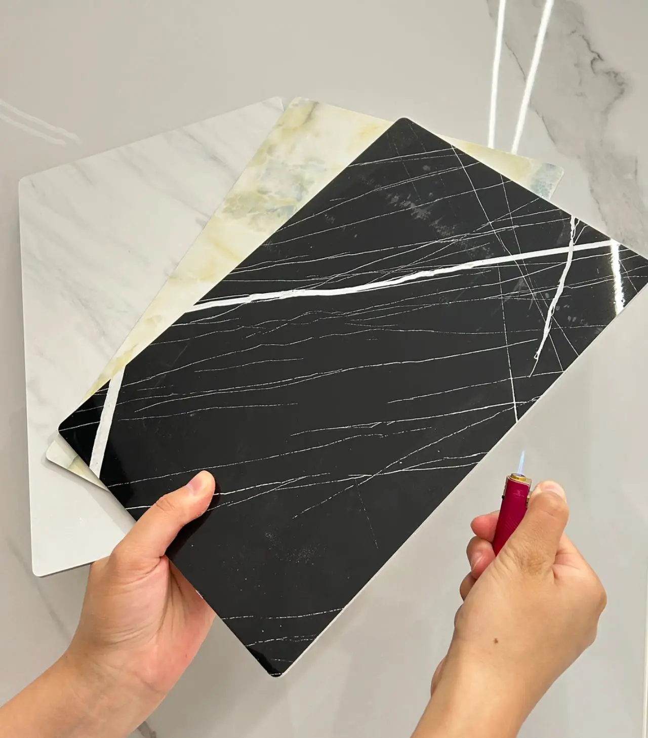 Glossy PVC Marble Sheet Wall Panel UV Board SPC with Moisture-Proof ...