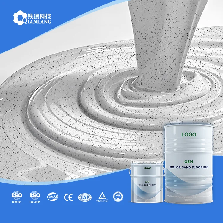 ODM/OEM Floor Painting Epoxy Colored Sand Paint Liquid Abrasion Resistant ISO Certified Color Sand Flooring Road Paint