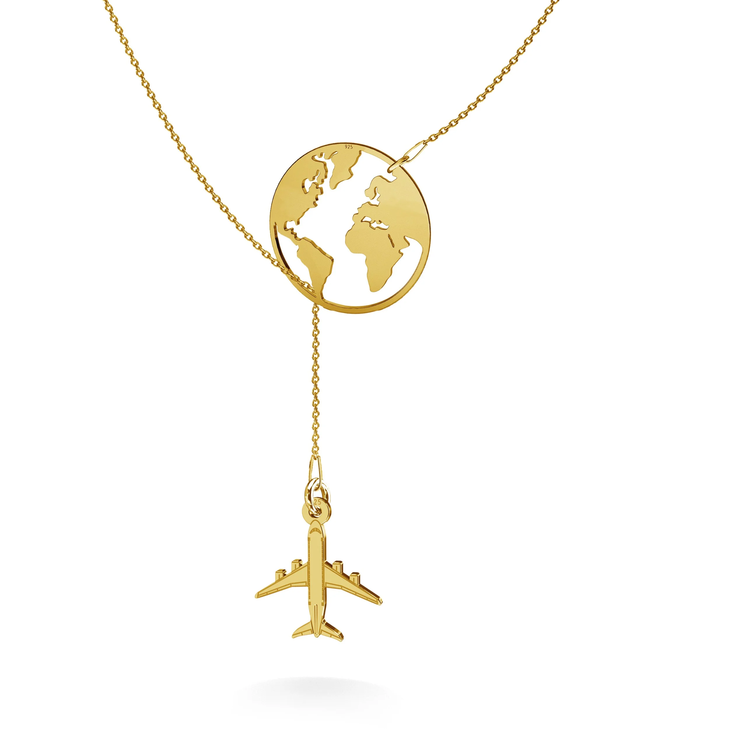 Airplane Chain With Engraving Personalized Chain Travel 