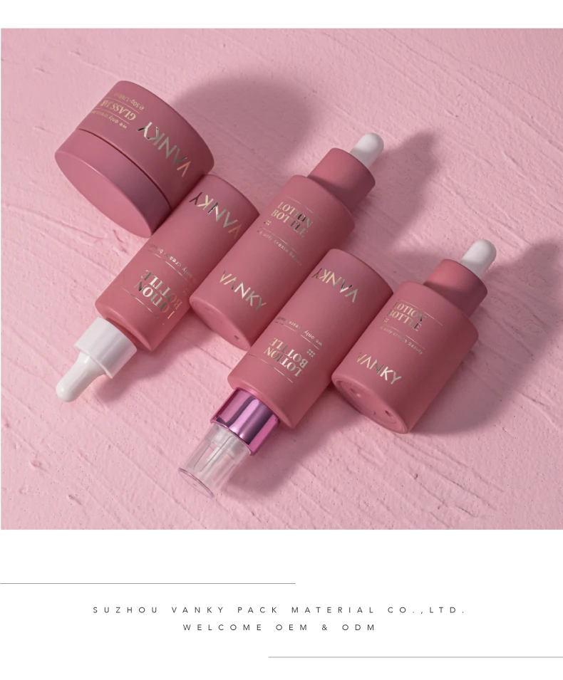 Luxury 30ml 50ml Pink Skincare Cosmetics Packaging Face Cream/lotion