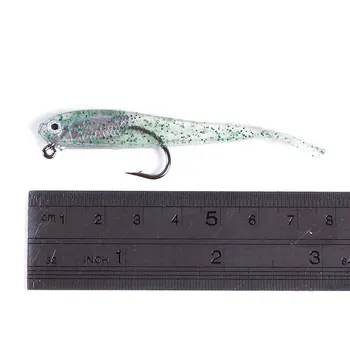 For Silicone Live Bait Fork Tail Lead Head Hook Fishing Lure 7cm 5g with Hooks Multi-color Sea Fishing Gear – Soft Lure – view 3