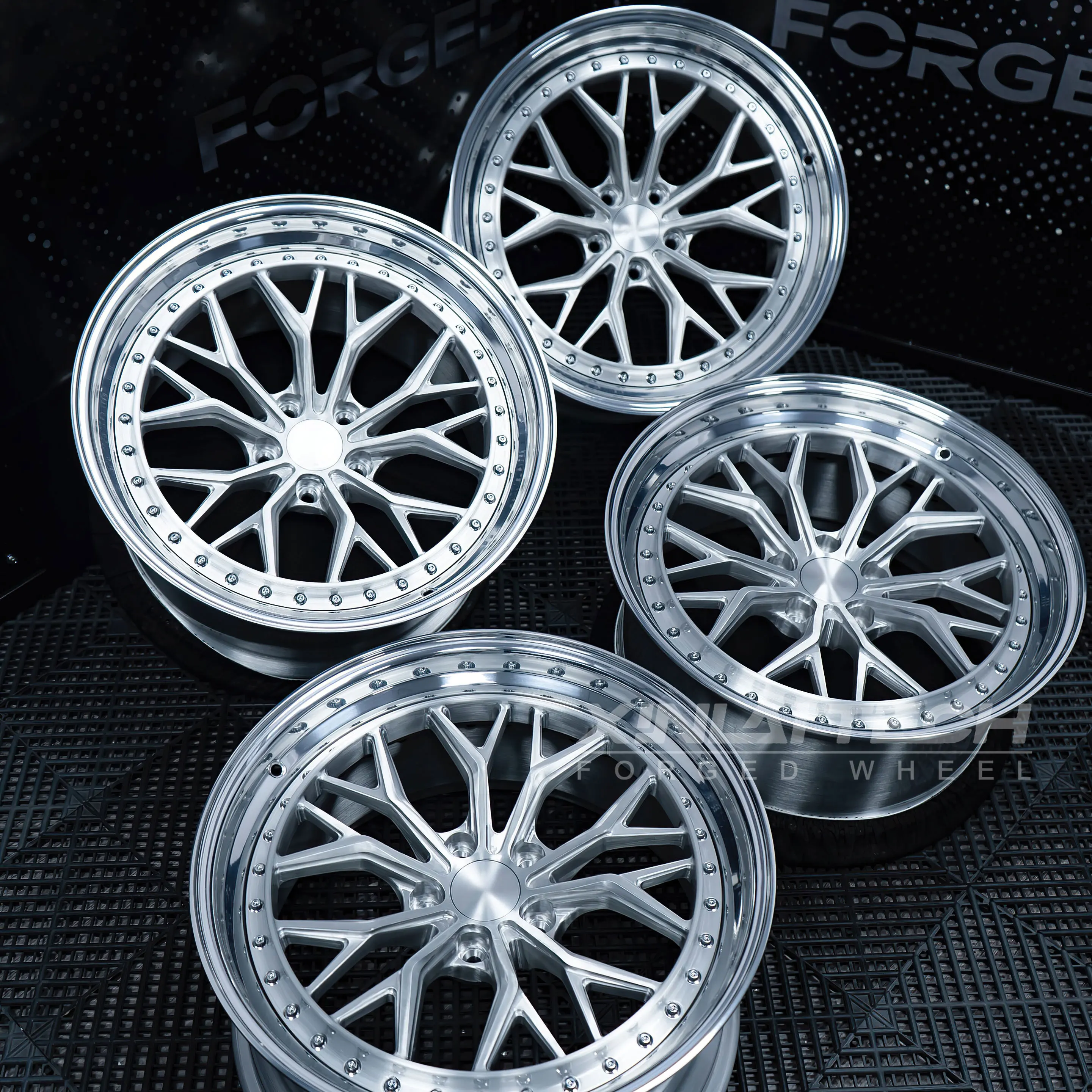 XL 2-Piece Deep Dish Deep Lip Polished Custom Forged Wheels 5x120 5x112 5x114.3 for bmw audi Mercedes benz Car Alloy Wheels - Image 5