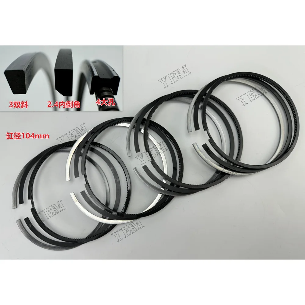 Piston Ring 6212-31-2040 Fit for Komatsu 4D104 Engine 2