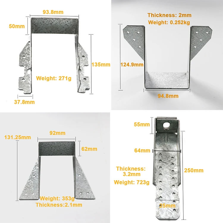 Wholesale Wood Bracket Galvanized Steel Wood Connectors Constructions