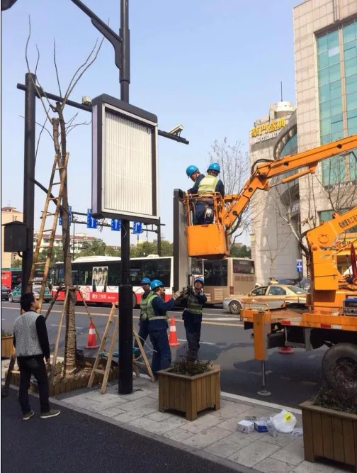 Outdoor Advertising Led Light Box Lamp Pole Outdoor Clipon Led Frame