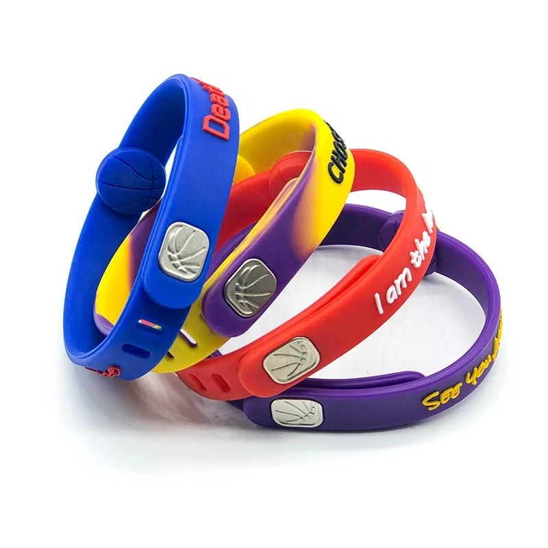 Embossed Promotional Bracelets Embossed Imprint Rubber Bracelets