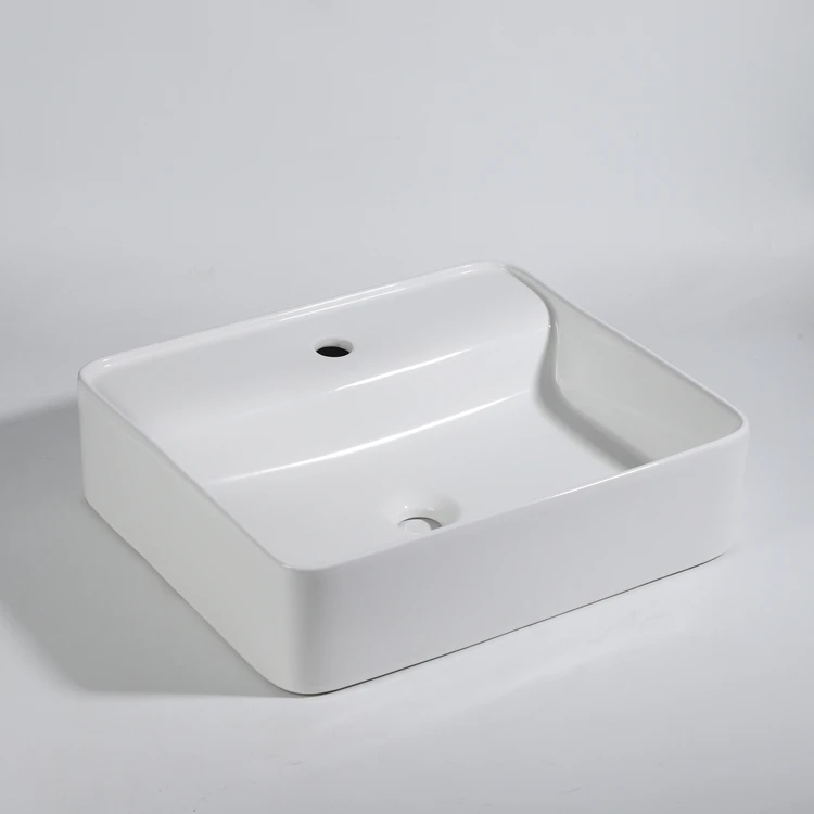 China Modern Above Counter Ceramic Vanity Hand Wash Basin for Hotel Bathroom Sink