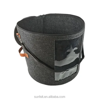 New foldable washable felt hat storage bucket Children's toy storage box Portable home wardrobe storage basket