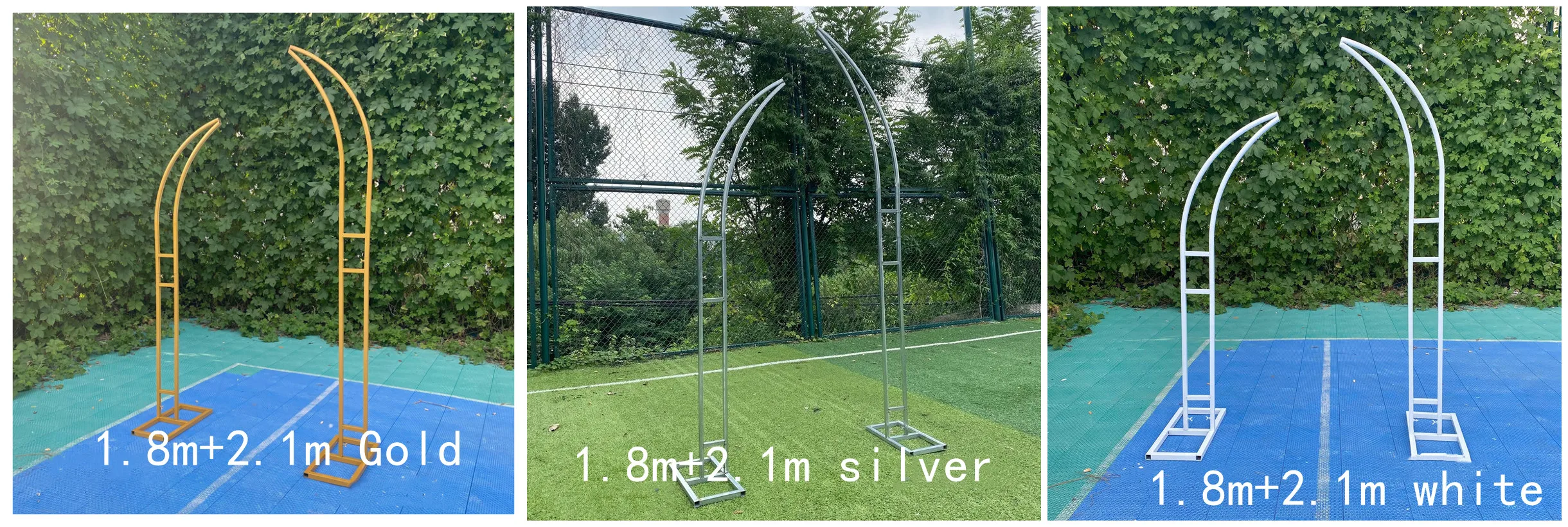 Wedding Metal Arch Frame White Backdrop Stand Set Suitable For Wedding wedding-metal-arch-frame-white-backdrop-stand-set-suitable-for-wedding