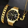 Watch + bracelet + j necklace