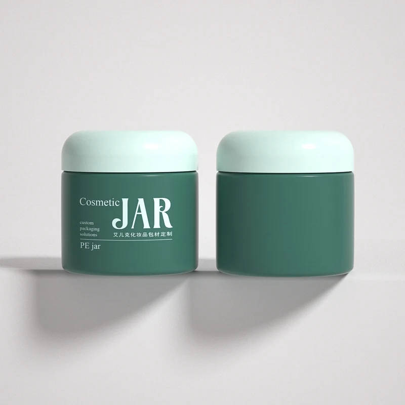 Cosmetic Jar Body Scrub Container Empty PE Plastic With Bamboo Wood Cream Customized Lids 4oz 8 Oz 500ml