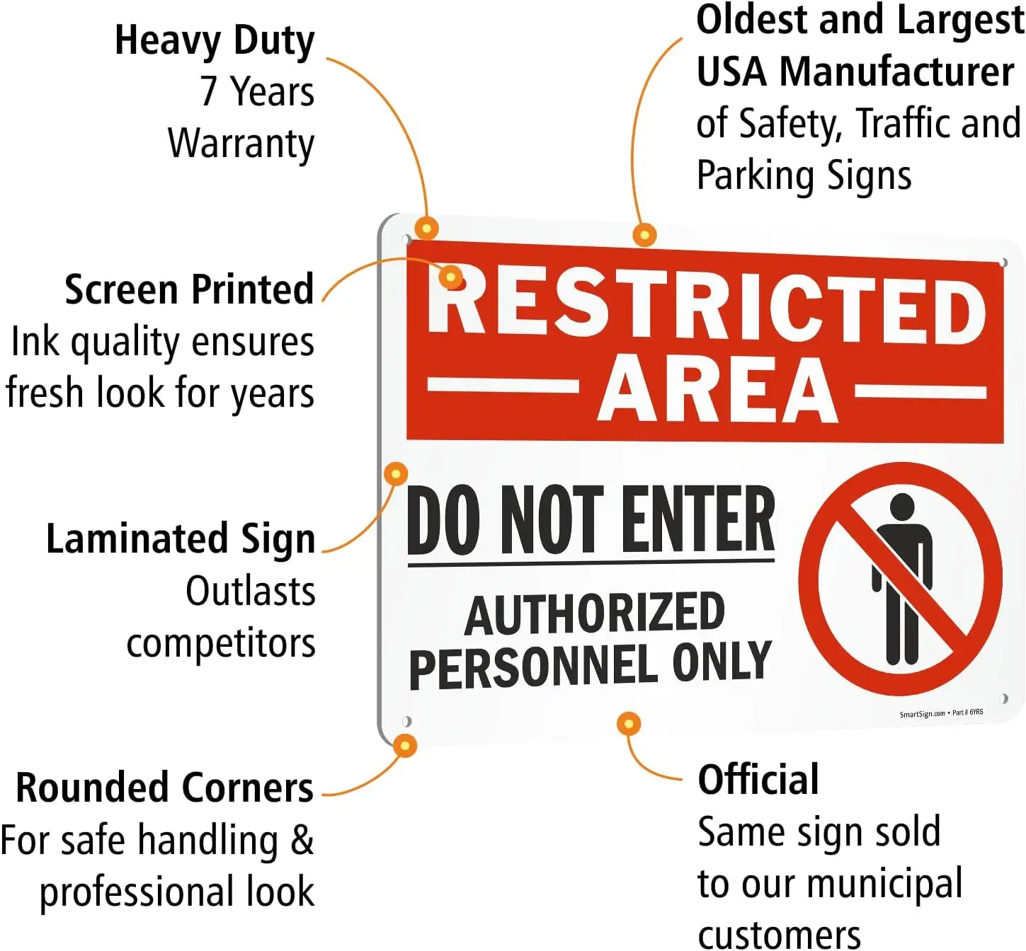 Smart Sign Restricted Area - Do Not Enter, Authorized Personnel Only