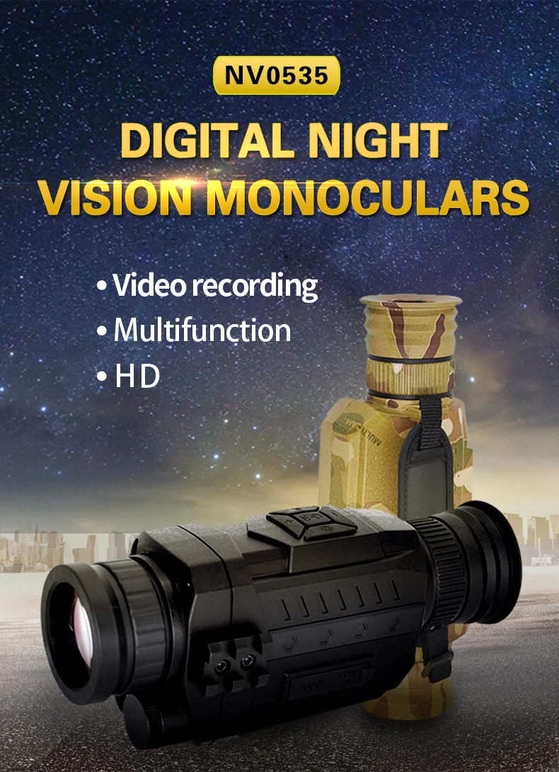 Digital Monocular With Infrared & Video Recording,Night Vision For