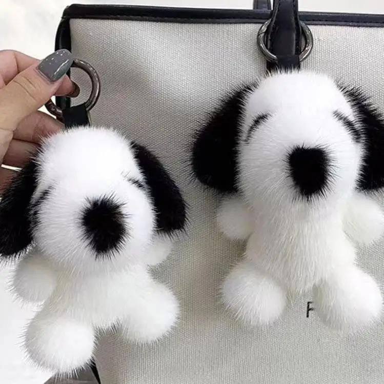 Mini Cartoon Puppy Artificial Mink Soft Plush Toy Wholesale Small Plush Toy With Special Backpack Pendant