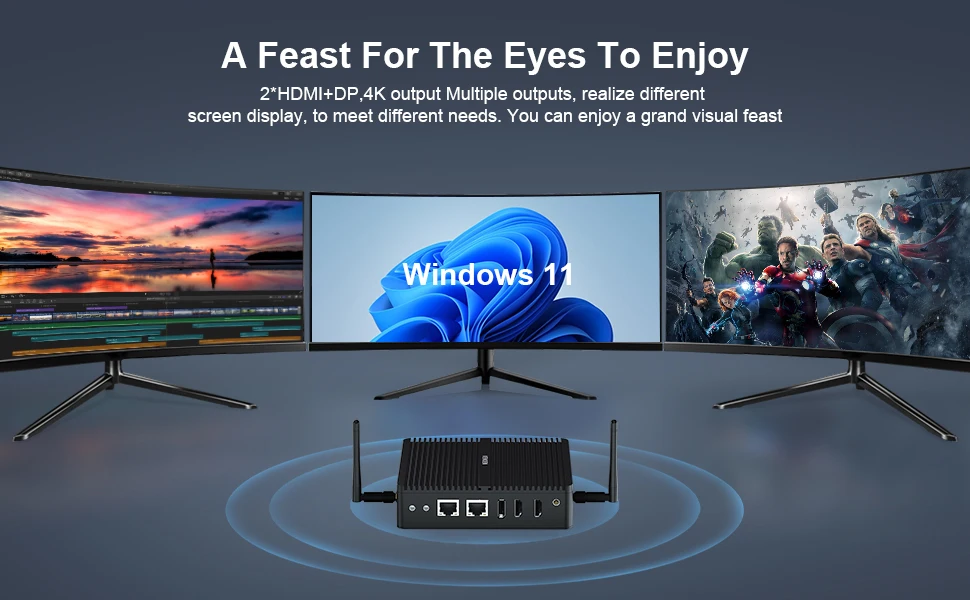 All-in-one PC with Flat Screen CPU Graphic Card 4 GB