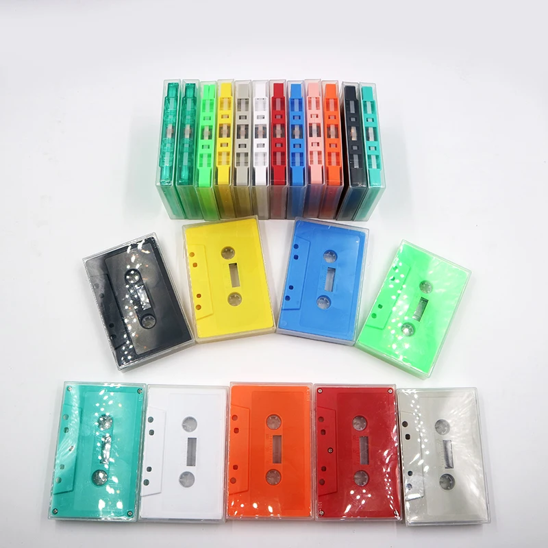 Customized Audio Transparent Colorful Music Teaching Cassette Tape Plastic case Box Factory Wholesale