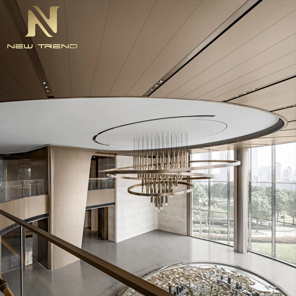 CPL-486 Bespoke Engineering Luxury Hotel Lobbies Commercial Spaces Custom Modern Multi Tier LED Chandelier