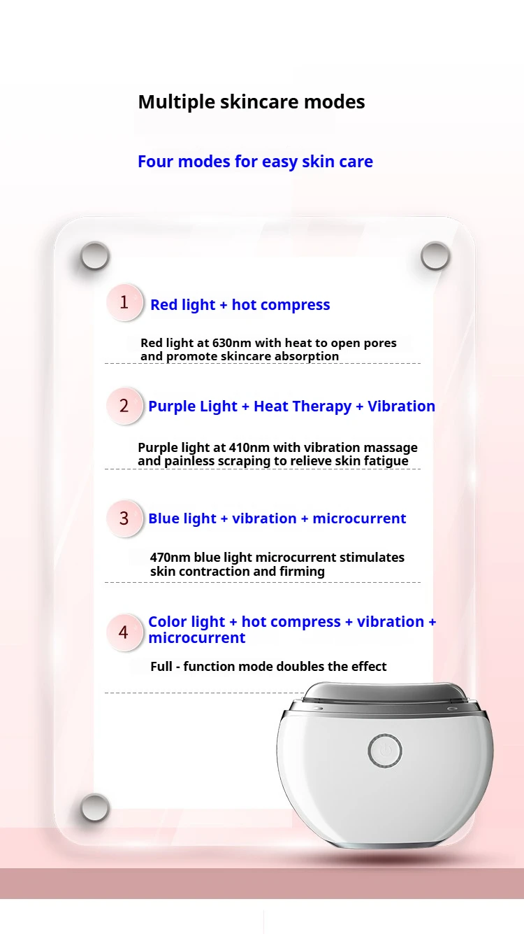 OEM Light Modes Face Sculpting Tool Microcurrent Vibration Gua Sha Massager Wrinkle Face Lift Device Gua Sha Device
