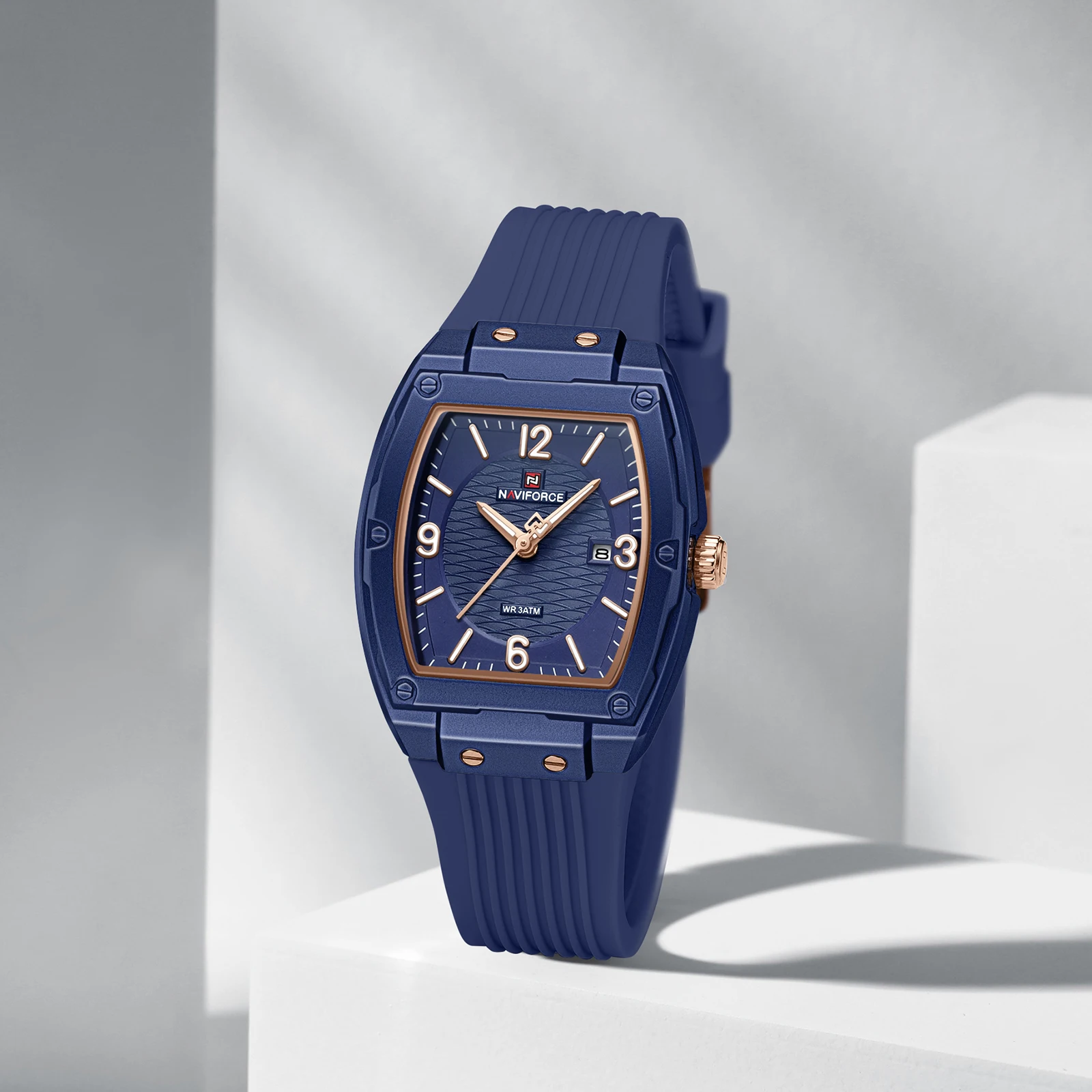 NAVIFORCE Women Watch Top Brand Luxury Fashion Original Luminous Wristwatch Silicone Bracelet Original Simple Female Clock 5070