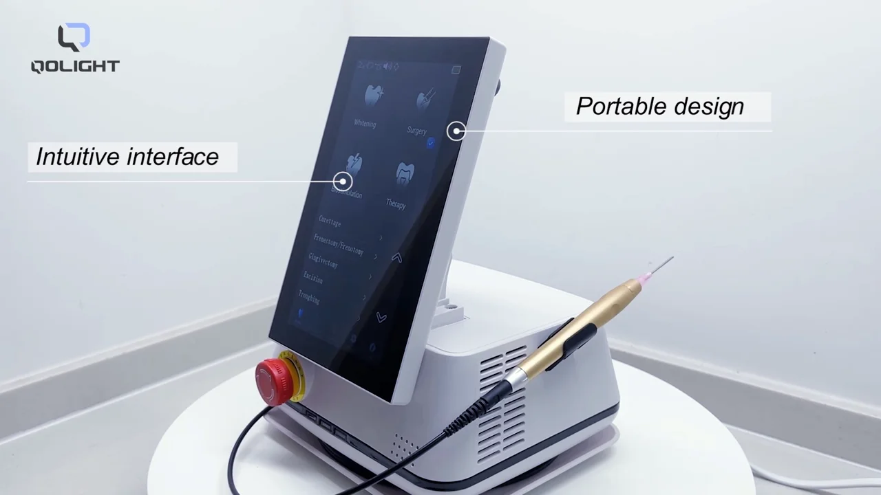 Portable Dental Diode Laser With Two Wavelength 650nm 980nm For Oral